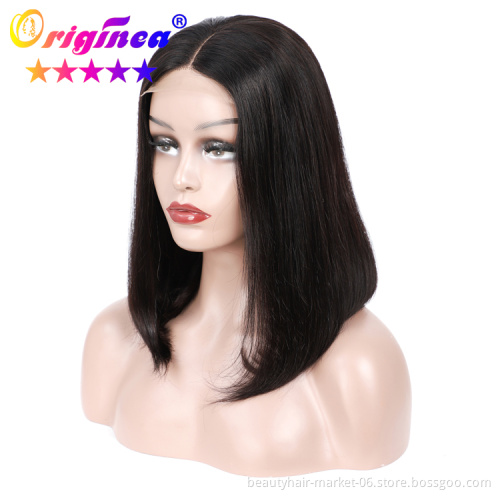 Wholesale raw unprocessed cambodian virgin hair bob wave lace wig